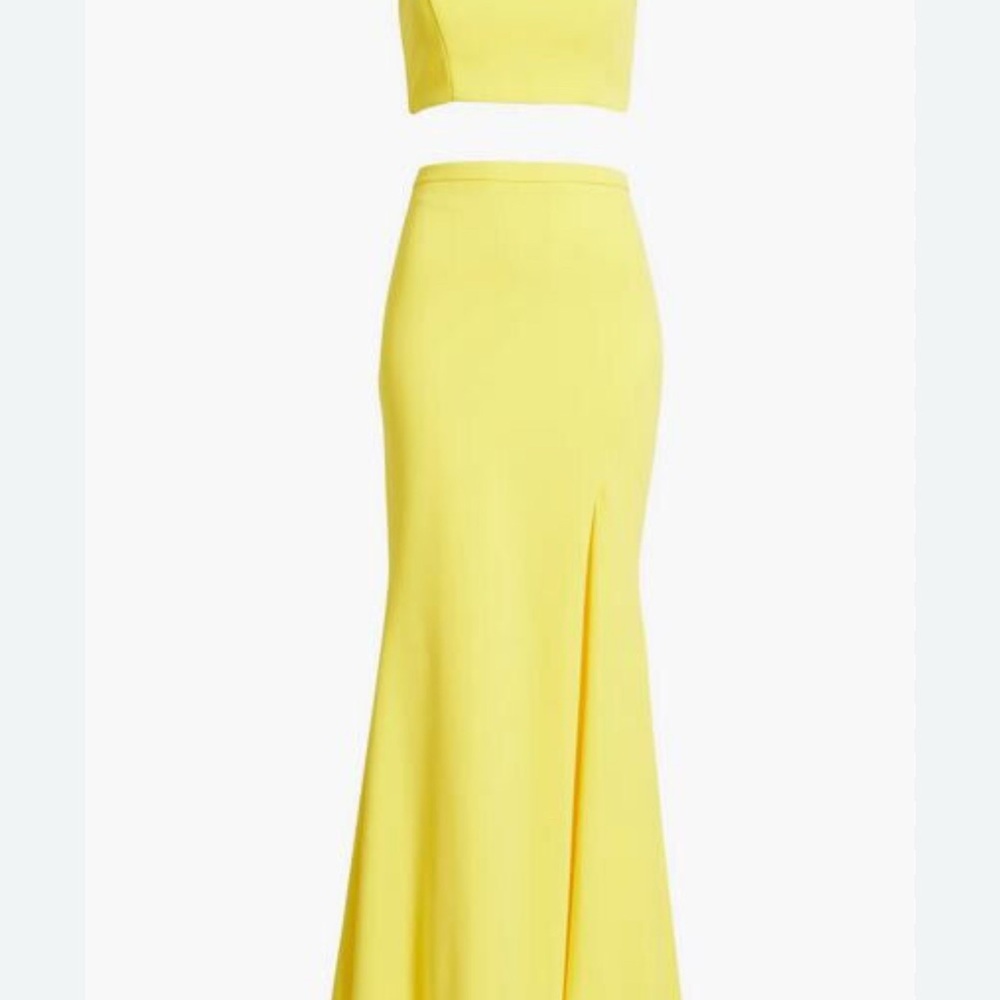 Xscape Yellow Two-Piece Wedding Dress